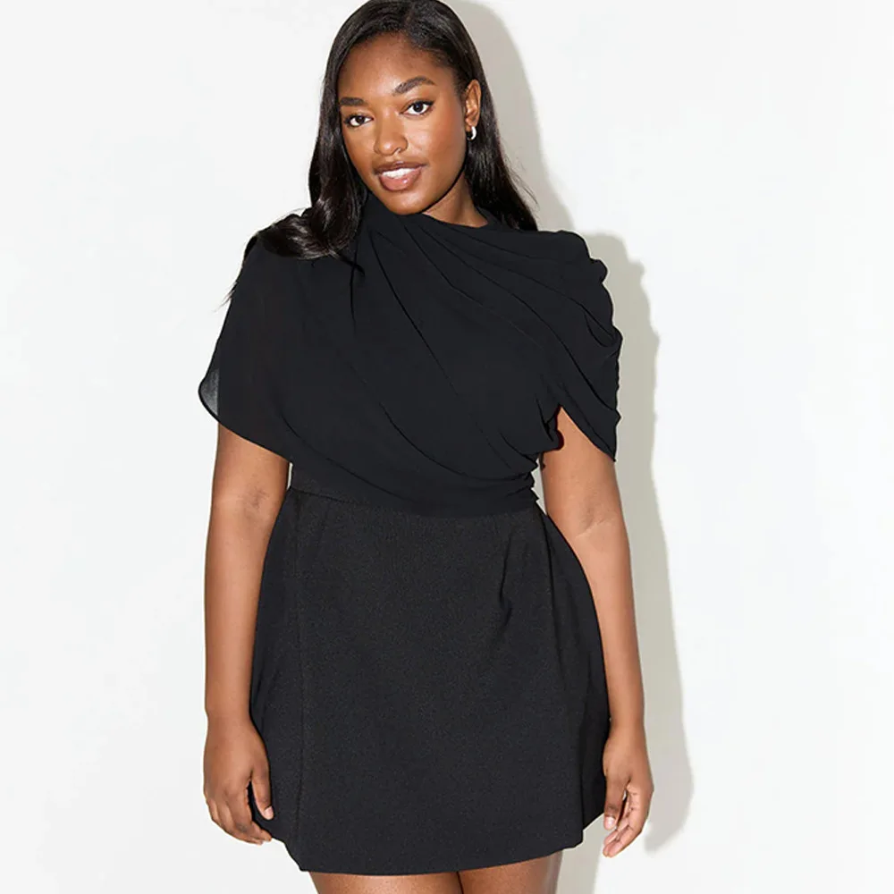 Fashion Autumn/Winter Half Sleeve Bodycon Women Dress Sexy Shawl Splicing Backless Dress Elegant Dance Party Vestido2025