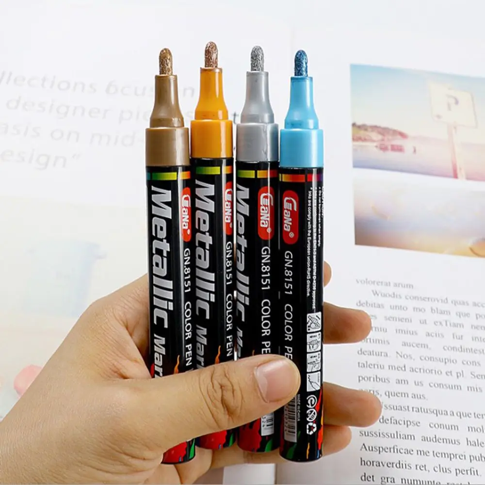 1 Pcs Colorful Permanent Paint Marker Waterproof White Markers