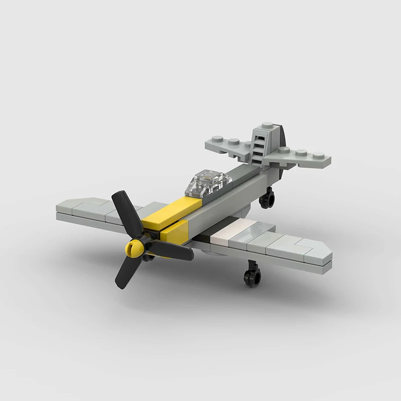 WW2 Military Battle Mini Plane US P-51 Mustang Aircraft Rescue Vehicle Copter France Army Set Building Blocks Toys World War II_voghion.com