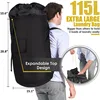 Large Capacity Dirty Laundry Backpack Hanging Laundry Backpack Organizer Multifunctional Travel Backpack Moving Dust Storage Bag 4