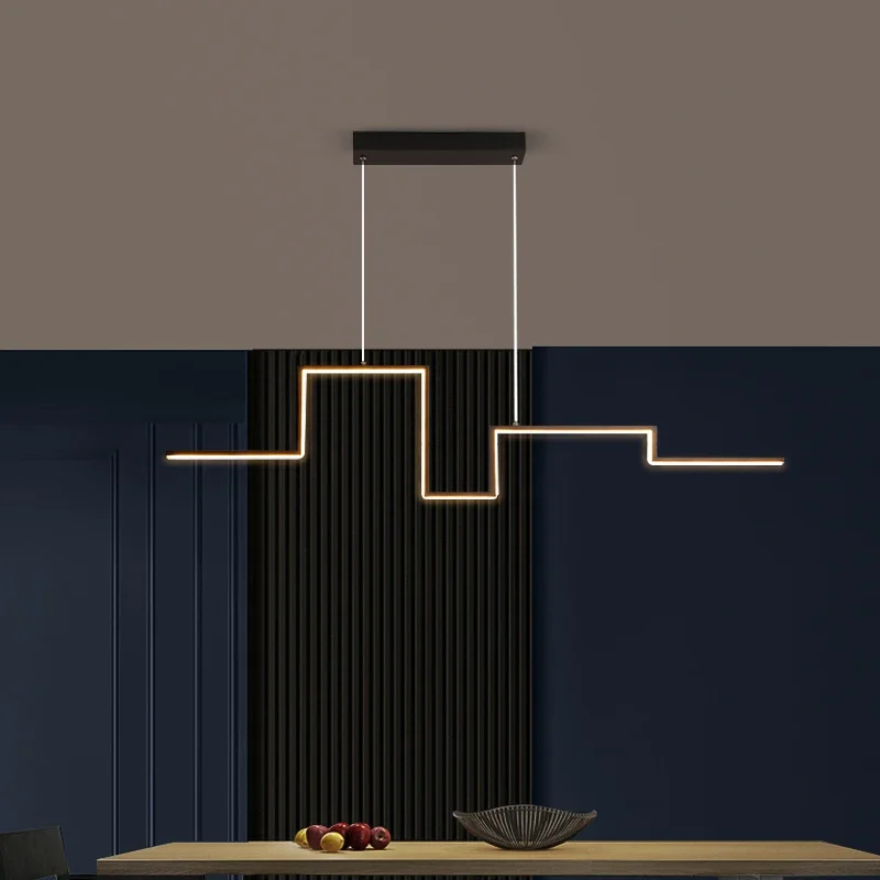 Plafonnier Géométrique Minimaliste au Design Nordique Noir, Luminaire Décoratif d'Nik, Idéal pour un Salon, une Salle à Manger, un Restaurant ou une Cuisine