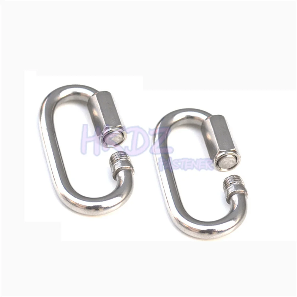 Stainless Steel Carabiner D Ring Buckle Snap Rappelling Mountaineering 