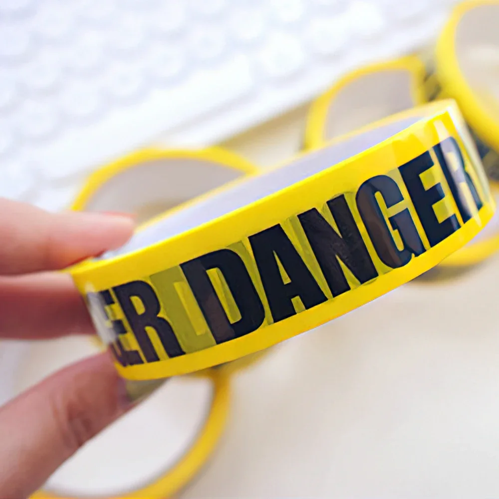 1 Roll Warning Tape "KEEP OUT,WARNING,CAUTION,DANGER,FRAGILE" Alarm Words 24mm*25m Adhesive Sticker Garden Warehouse Store Mall