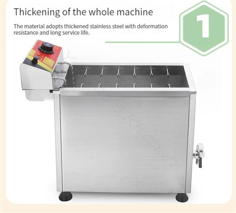 Description Picture 4 of itemCheese Hot Dog Sticks Fryer Commercial Large Capacity Electric Deep Korean Corn Dog Fryer Machine 220V/110V