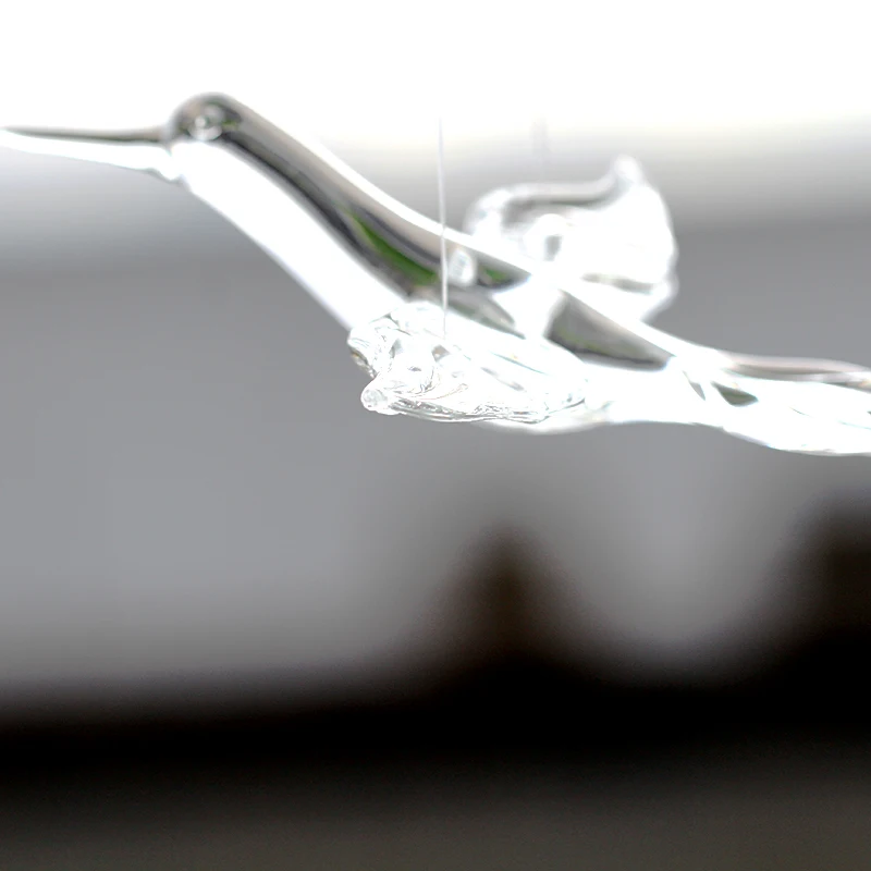 1PC 100MM Clear K9 Crystal Bird Hanging Oranment Pendant for Home Garden Wedding Decorations Party Decor