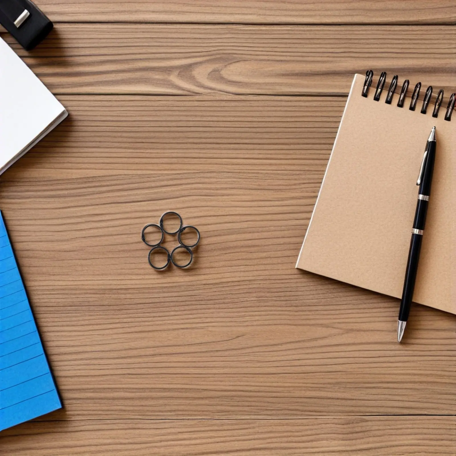 50Pcs 미니 금속 바인더 링 25Mm 플래시 카드 용 안전한 고정 책 링 노트 카드 루스 리프 종이 정리함 사무실