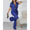 Ebere Short Sleeve Print Jumpsuit
