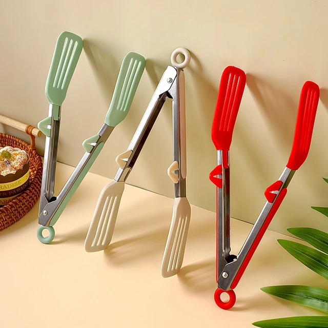 Silicone Food Tong Stainless Steel Kitchen Tongs Silicone Non-slip Cooking  Clip Clamp BBQ Salad Tools Grill Kitchen Accessories - AliExpress