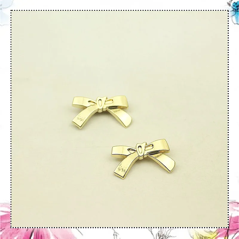 30pcs Metal Mini Bow Deco Bowknot Hardware for Shoes Bag Decorative Buckles DIY Luggage Clip Button Clothing Sewing Accessories