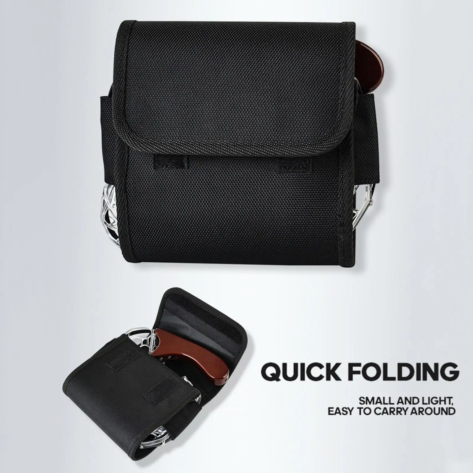 Fishing Landing Net with Wooden Carved Handle Foldable Silicone Fishing Catch Dip Net Wading River Stream Fishing Accessories