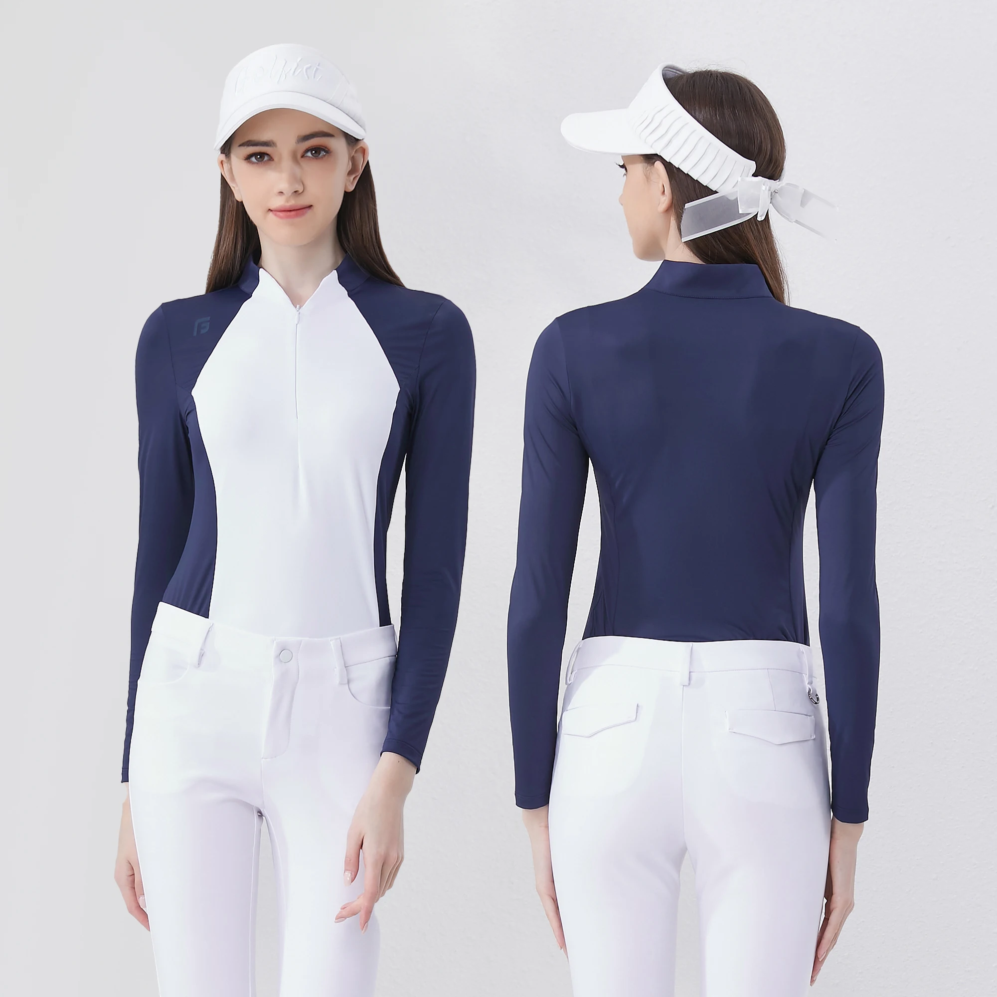 Golf Women Summer Long Sleeve Polo T-shirts UV Protection Female Fashion Clothing Quick-dry Tops Gym Yoga Sports Shirts