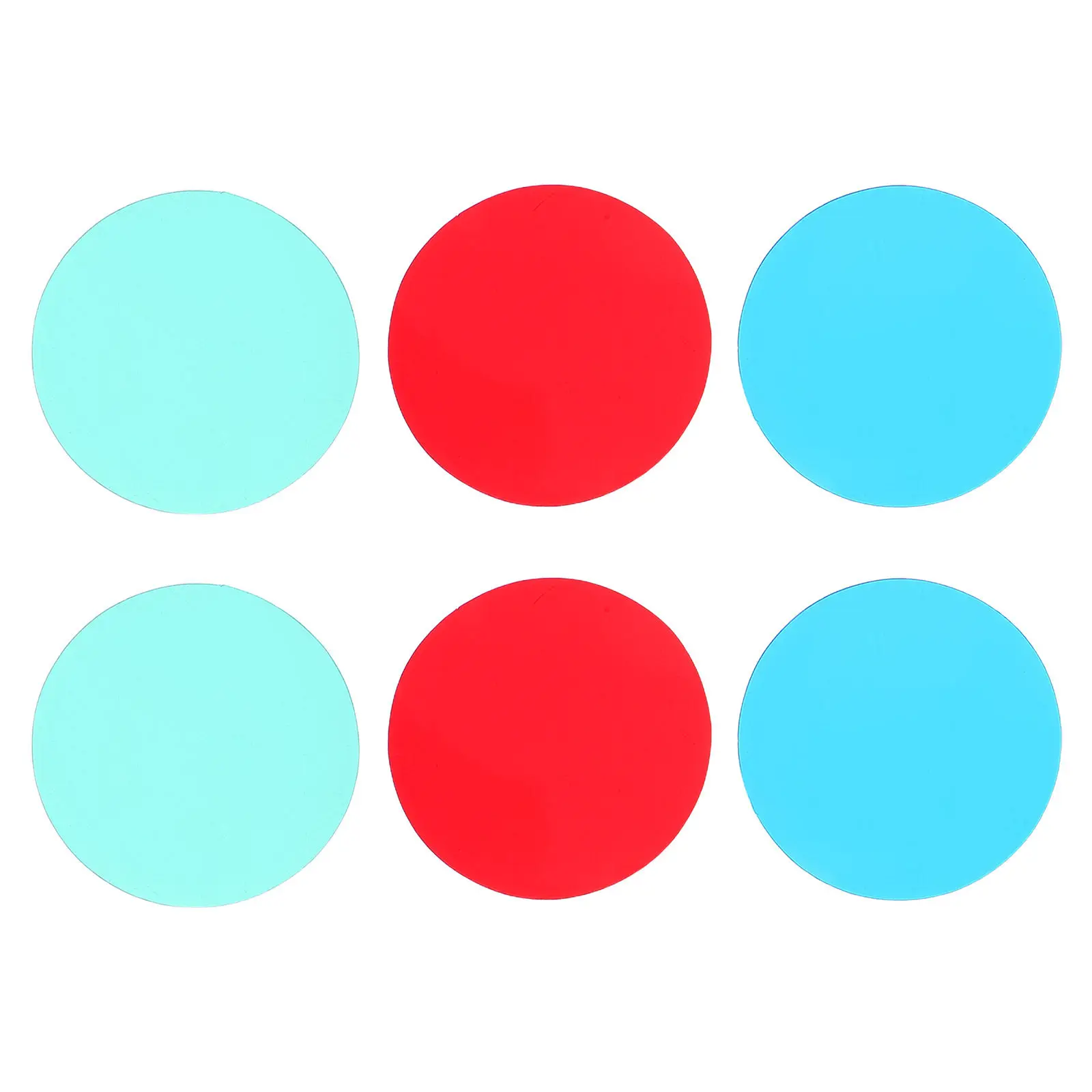 6Pcs 유연한 컬러 투명 플라스틱 시트 광학 실험 과학을 위한 빨간색 녹색 파란색 반투명 필터 보드