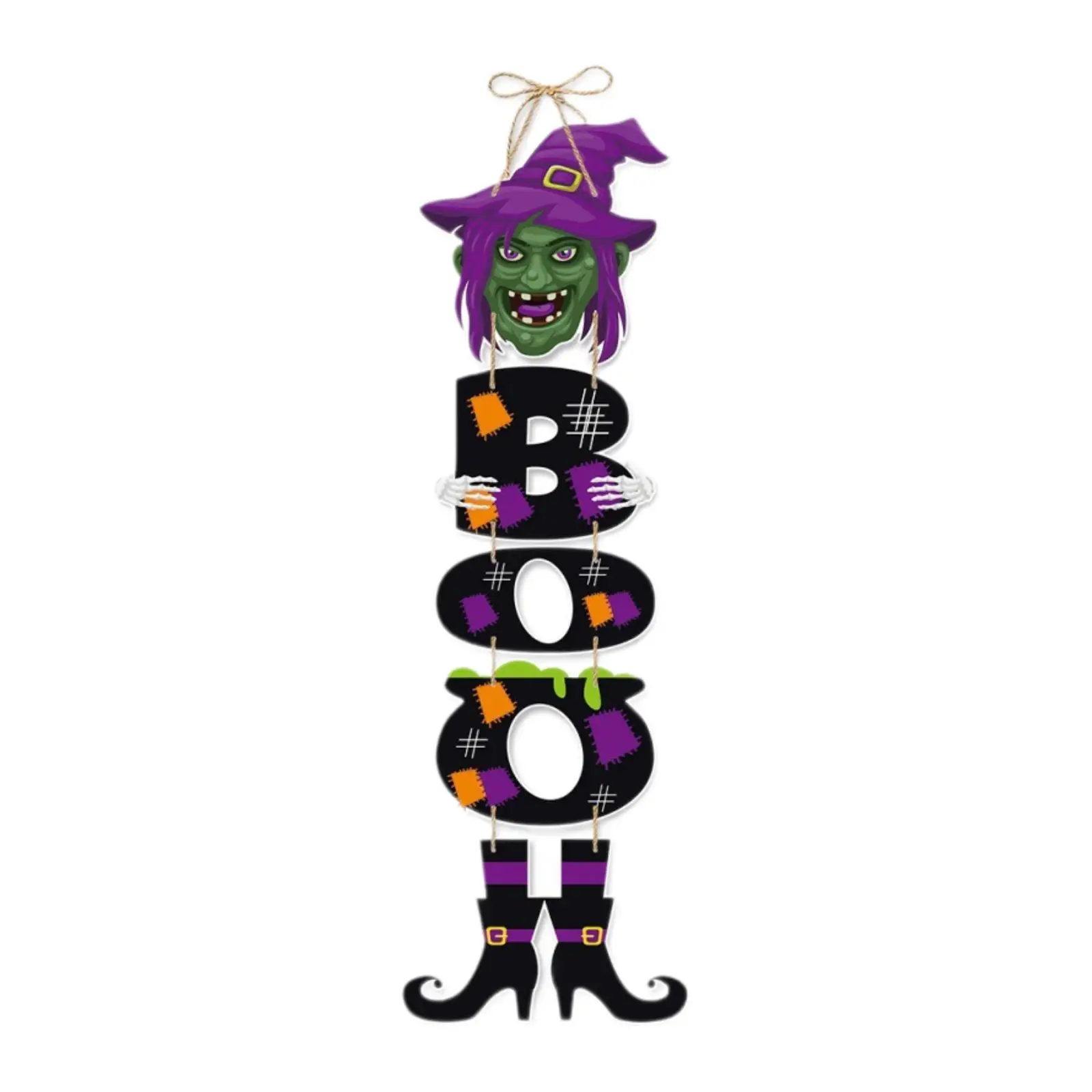 Halloween Paper Hanging Ornament Reusable Creative Halloween Decoration Home Decor for Door Indoor Festival Holiday Outdoor