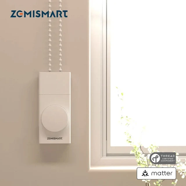 Zemismart Matter Thread Smart Roller Shade Driver แบตเตอรี่ในตัวควบคุมลูกบิดทํางานร่วมกับ Homekit Alexa Google Home Smartthings 1