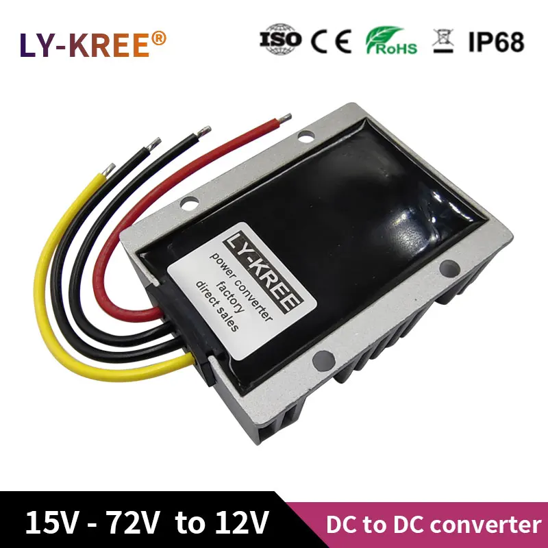 Dc-dc 1572v a 12v Buck Converter 12v 24v 36v 48v 60v a 12v Step-down Módulo Automóvel Led Luz Fonte de Alimentação 20a 30a 40a