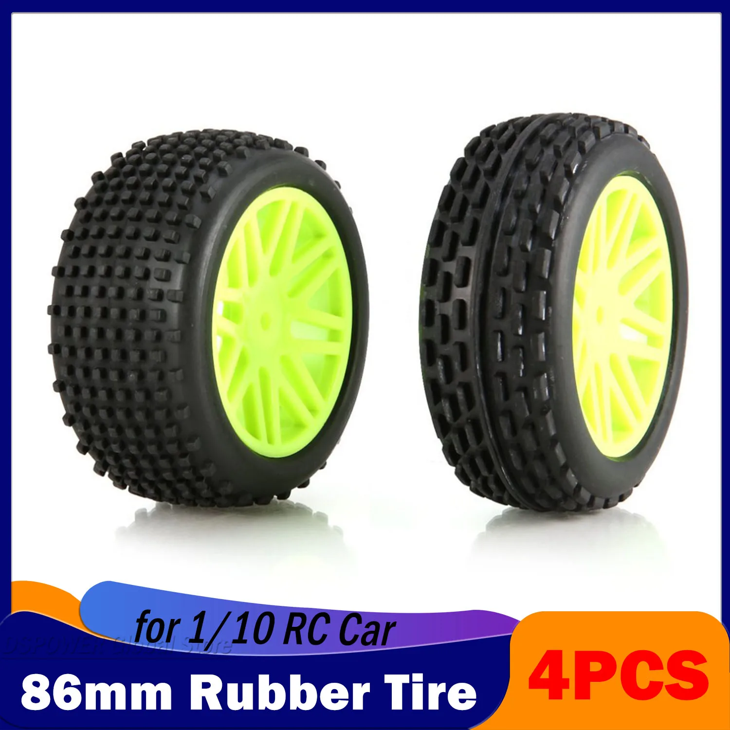 

4PCS 86mm 1/10 RC Rubber Tires Tyre Rim Wheel for Crawler HSP Redcat Traxxas Tamiya HPI Wltoys 144001 124018 124019 12428 Fy-03