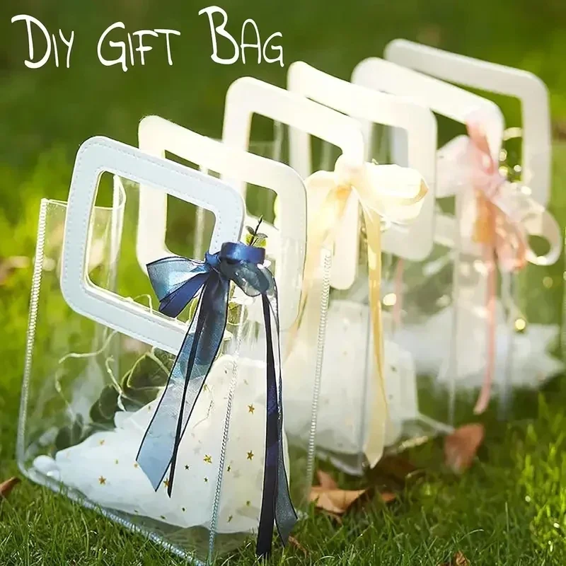5/15 PVC Gift Bags Packing Bag with Handle Wedding Accessories
