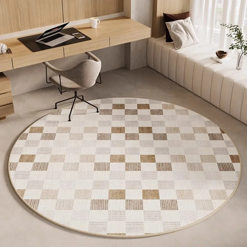 Round Living Room Carpet Retro Bohemian Bedroom Rugs Fashion Creative Advanced Large Area Sofa Coffee Table Mats Alfombra Tapis