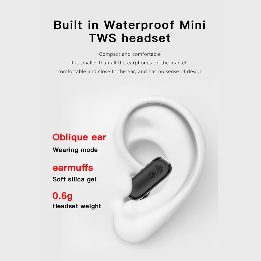 GEJIAN X7 Headset Smart Watch TWS Two In One Wireless Bluetooth Dual Headset Call Health Blood Pressure Sport Music Smartwatch 5