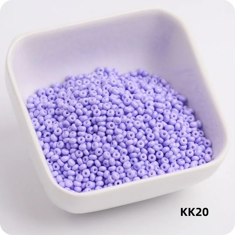 Durable Solid Color Glass Rice Beads