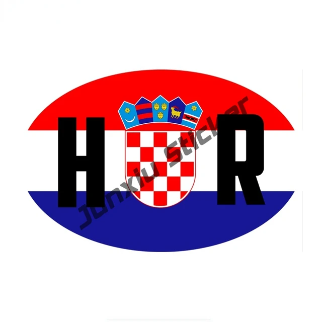 Adesivi Viaggi Croazia Set Di Adesivi Bandiera Croazia (Hrvatska) - Sticker Per Auto, Bicicletta, Parete, AkyTex Germania Euro 2024 Stickers - Foto 2