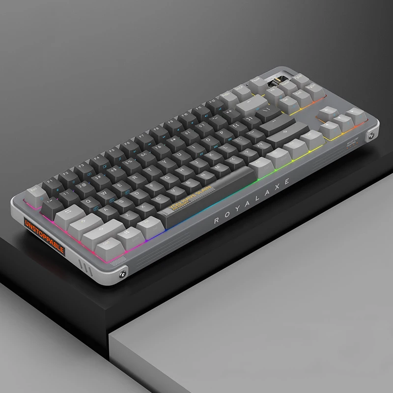 ROYALAXEY87KeyboardMechanicalGamingKeyboard3ModeWirelessHot