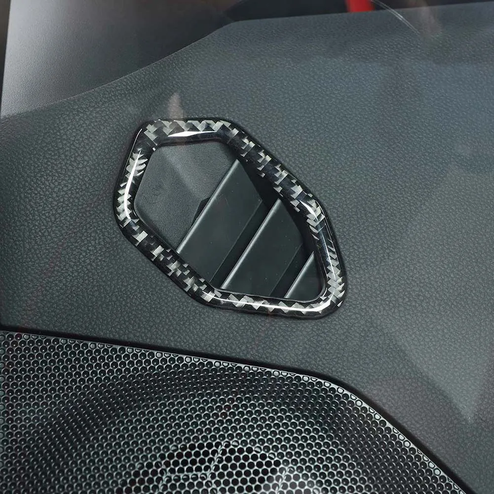 BRZ 2022 소프트 탄소 섬유 자동차 대시 보드 공기 배출구 커버 트림, 자동차 인테리어 액세서리
