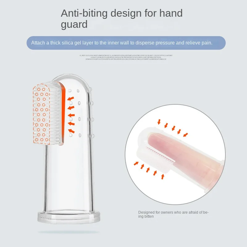 Soft Pet Finger Toothbrush Teddy Dog Brush Bad Breath Tartar Teeth Care Tool Dog Cat Cleaning Silicagel Pet Supplies pet finger toothbrush