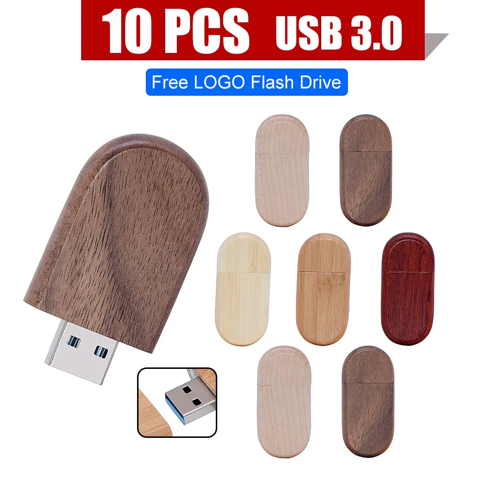 

10pcs Customize LOGO USB flash drive 4gb 8gb 16gb 32gb pen drives Maple wood usb stick usb3.0 pen drive pendrive 64 gb