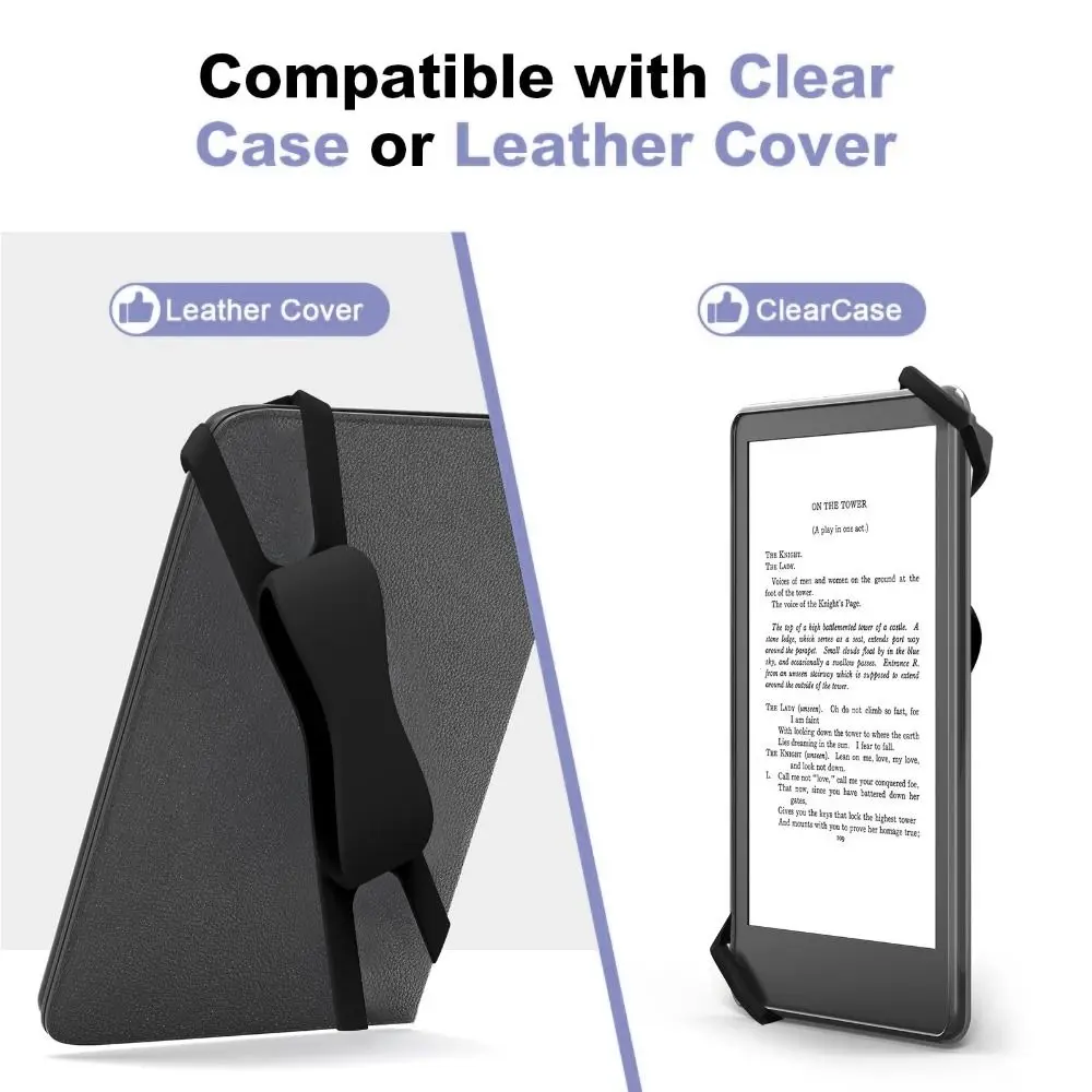 Silicone Tablet Secure Hand Strap 6/7/8/10 inch Ergonomic Finger Grip Portable Non-Slip for Kindle/Kobo/Boox/Lenovo