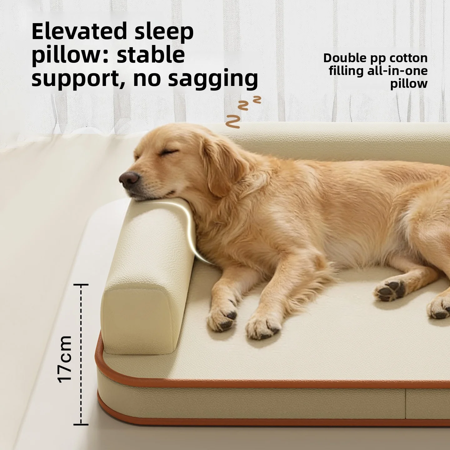 Cama para Perro Apta para Todas las Estaciones, Mediana y Grande, Impermeable y Resistente a Desgarros, Desmontable y Lavable para Verano
