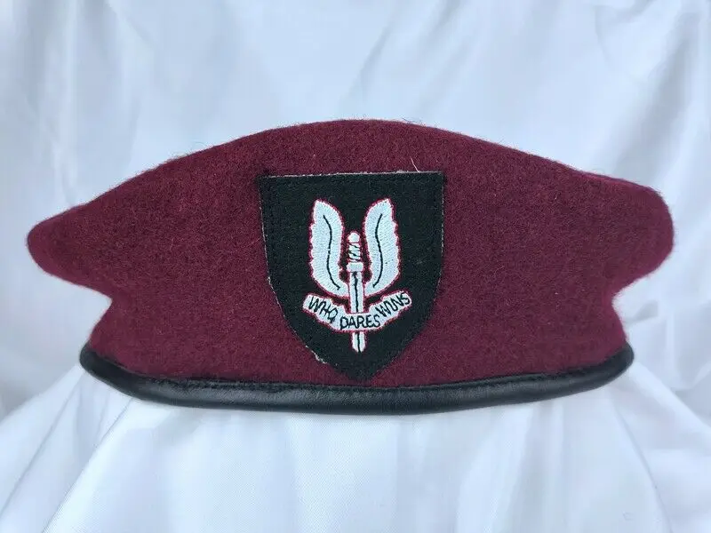 영국 육군 특수부대 그룹 울 보라색 빨간색 베레모 항공 서비스 SAS WHO DARES WINS 모든 사이즈
