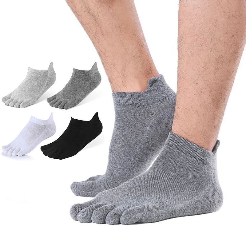 

Cotton Breathable Funny Toe Fingers Socks Men's Short Ankle Floor Sport Sock Soft Solid Color Unisex High Quality Casual Socks