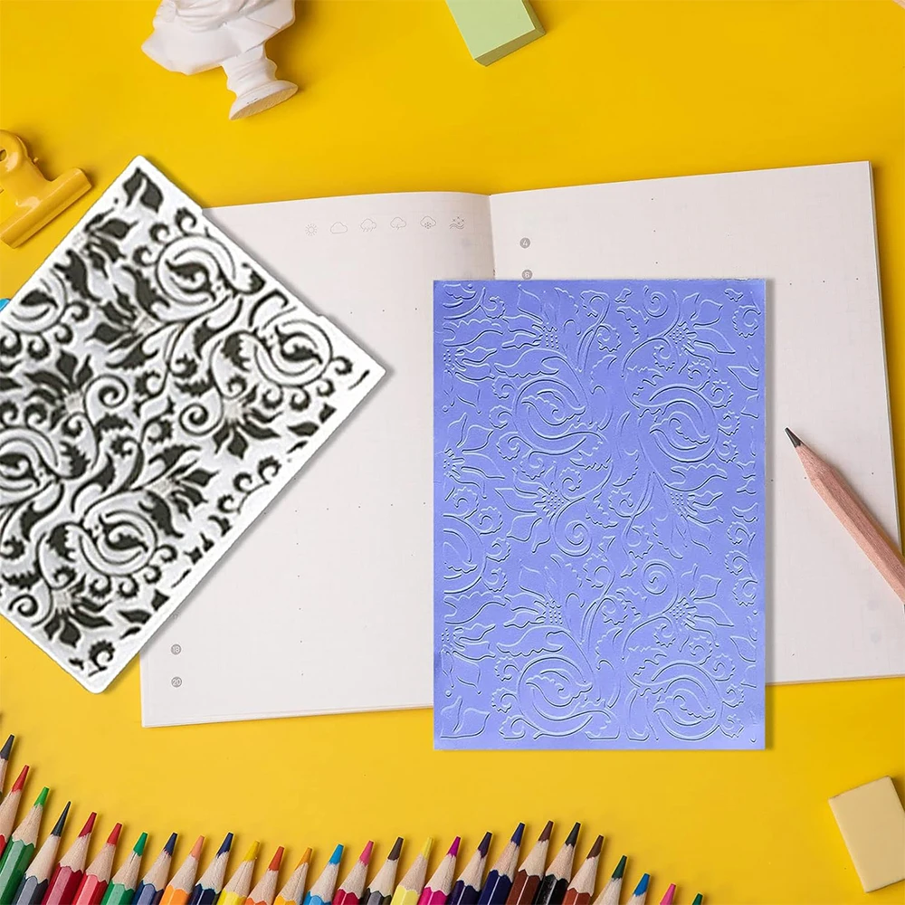 5.7 X 4.13 Inch Flower Butterfly Plastic Embossing Folder DIY Stencil Mould Tools Template for Making Cards Album Wedding Decor