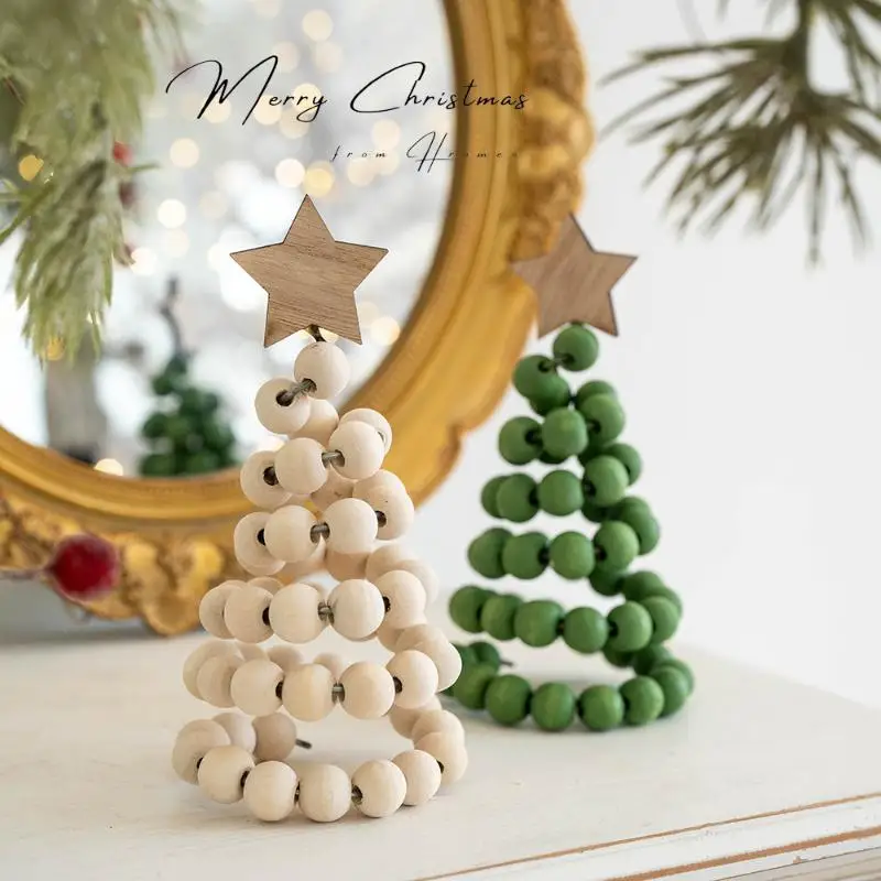 Christmas Decoration Creative Nordic Wooden Christmas Tree Desktop Ornament For Home Living Room Office Holiday Decor