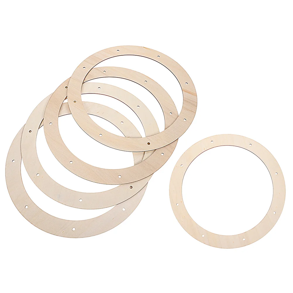 

Wreath Rings Round Floral Wreath Hoop Wood Circle Wreath Frames DIY Wreath Craft Tools for Wedding Christmas Decorations