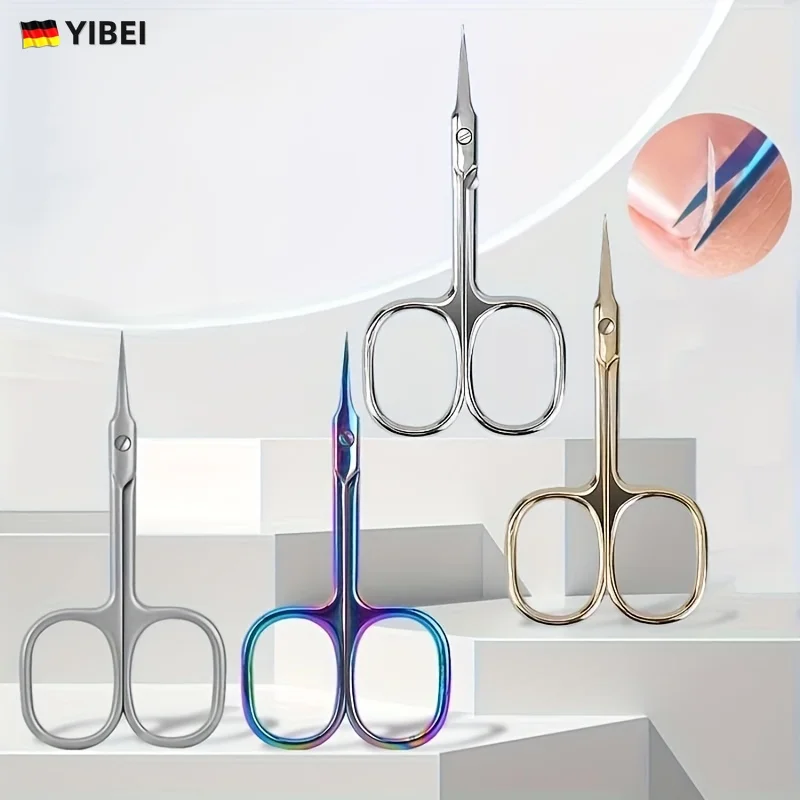 스테인리스 스틸 손톱깎이, 매니큐어 도구, 눈썹 도구, 각질 제거제, 곡선 팁,..