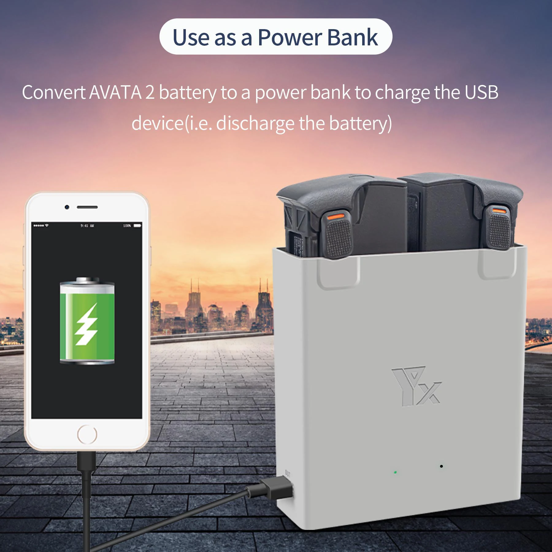 Chargeur Batterie DJI Avata 2 Hub 65W Rapide 2 Batteries