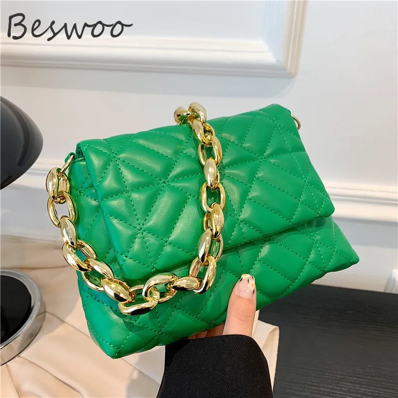 LoyGkgas New Elegant Women Pure Mini Shoulder Bags Leather Chain