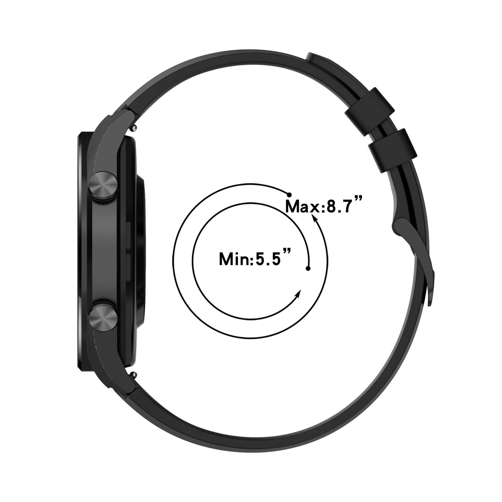 Correa de repuesto de silicona compatible con Xiaomi Watch S1 Active/S1/Mi  Watch/Vivoactive 4/GTR 3 Pro/Gtr 4 Correa deportiva de 0.866 in