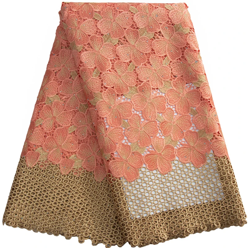 

Lates Nigerian Cord Guipure Lace Fabric 2023 Luxury High Quality African Lace Fabric For Women Wedding Dresses 5 Yards F3233
