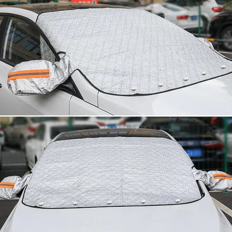 Front Windshield Cover Quilt Blanket Car Winter Snow Full Protection Windshield Cover car sunshade windshield sunshade windshield sun shade car cover car snow shield for Car Snowing Sun Shade