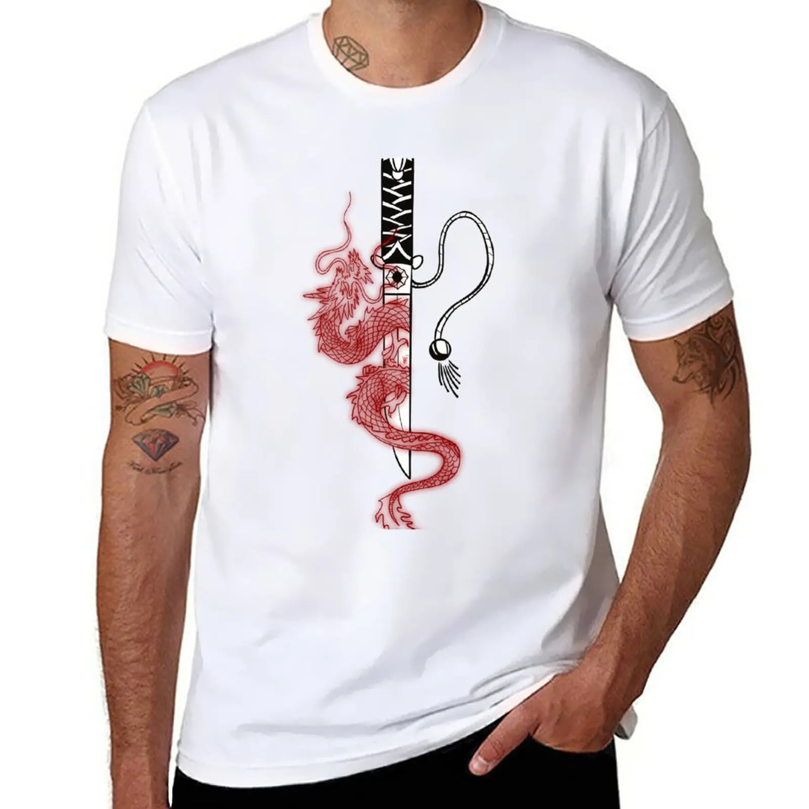 T-Shirt Giapponese Red Dragon @ Marte Funnys Boys Animal Print Boys Whites Summer Tops T Shirt For Men