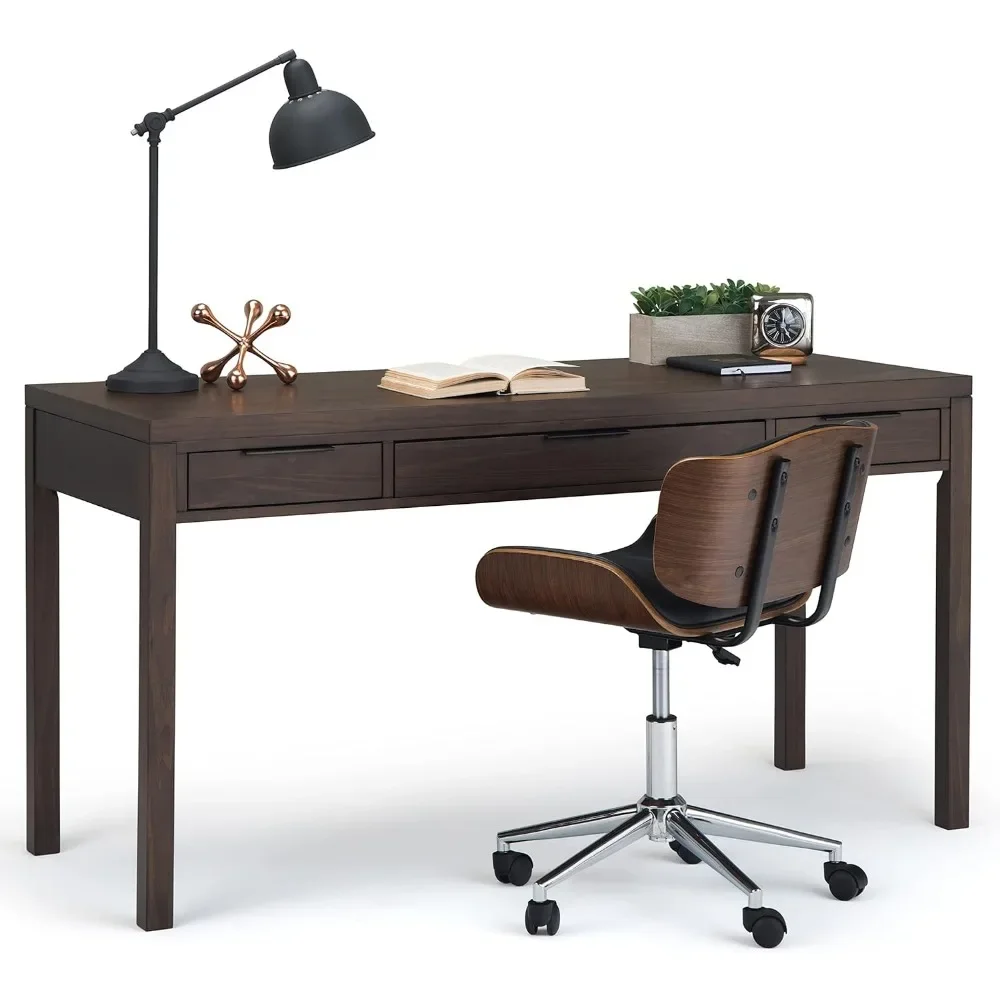 Hollander SOLID WOOD 60 inch Wide Home Office Desk, Writing Table, Workstation, Study Table Furniture