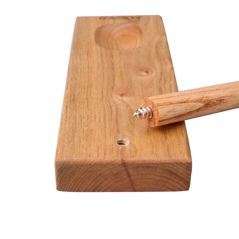 MUXIANG Tea Tree Pipe Holder Solid Wood Vertical Type Holder Long Handle Reading Pipe Display 1 Position Smoking Fittings