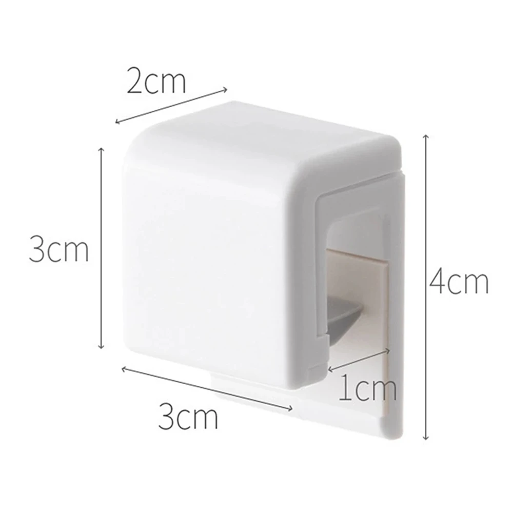 Bathroom Toothpaste Facial Cleanser Clip Wall Mounted Punch Free White Seamless Hook Multifunctional Storage Bathroom Organizer