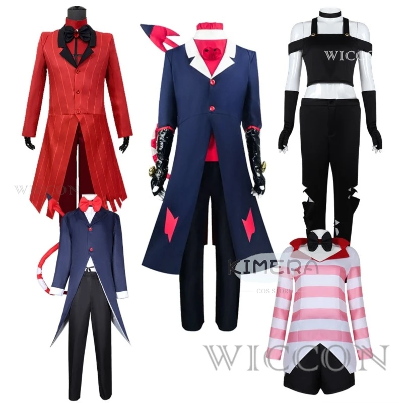 Anime Cosplay Hotel Alastor Hazbin Angel Dust Cosplay Costume Vaggie Charlie Morningstar Halloween Performance Suit