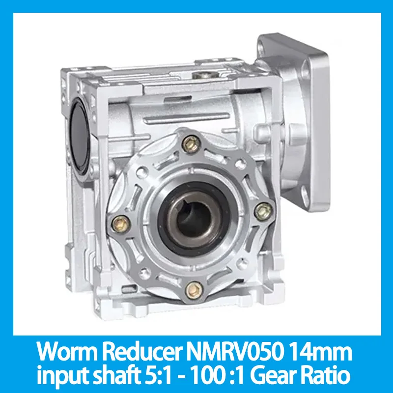 

Червячный редуктор NMRV050, входной вал 14 мм, Передаточное отношение 5:1 - 100 :1, редуктор Nema 34 моторный червячный редуктор 90 градусов, редуктор скорости
