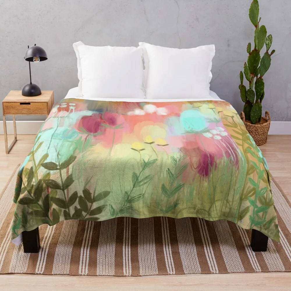 

Peachy MeadowThrow Blanket