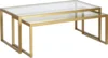 Rectangular Nested Coffee Table in Brass, Modern coffee tables for living room, studio apartment essentials 1